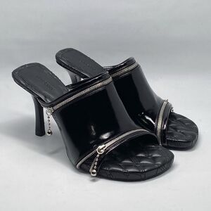 Burberry Peep High Heel Slide Sandals size 39